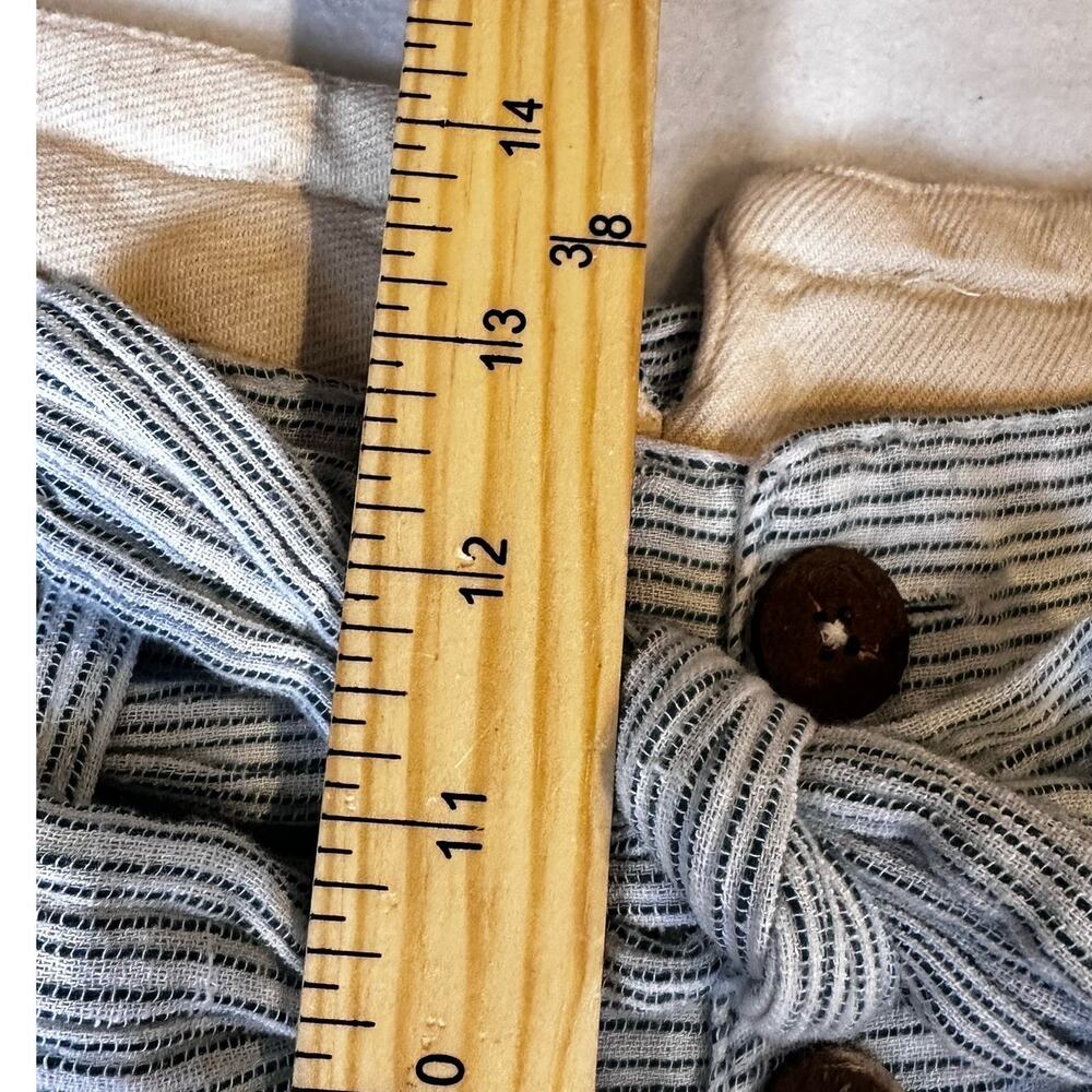 Free People Rumors pants white gray striped yarn died size 0 high waist harem - Picture 11 of 16